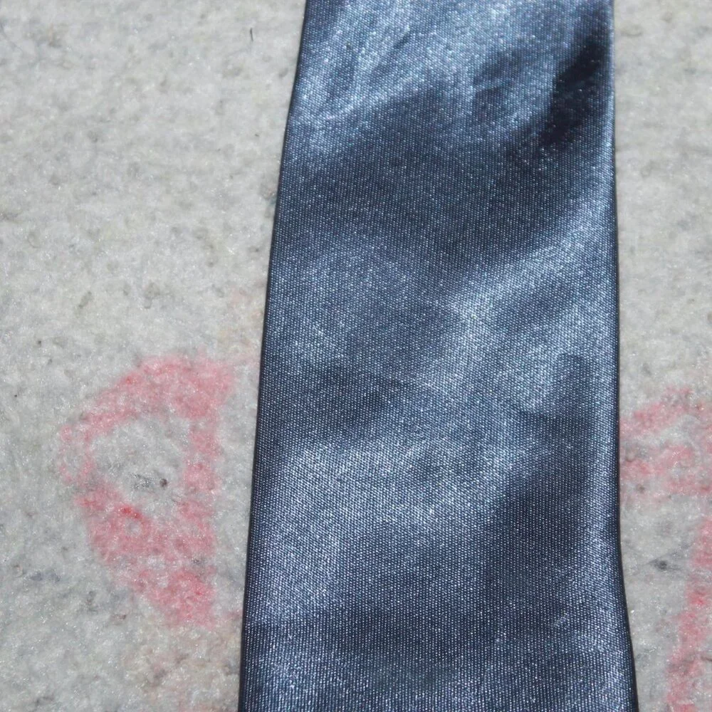Vintage Light Blue Boys Silk Self-tie Necktie 47.5